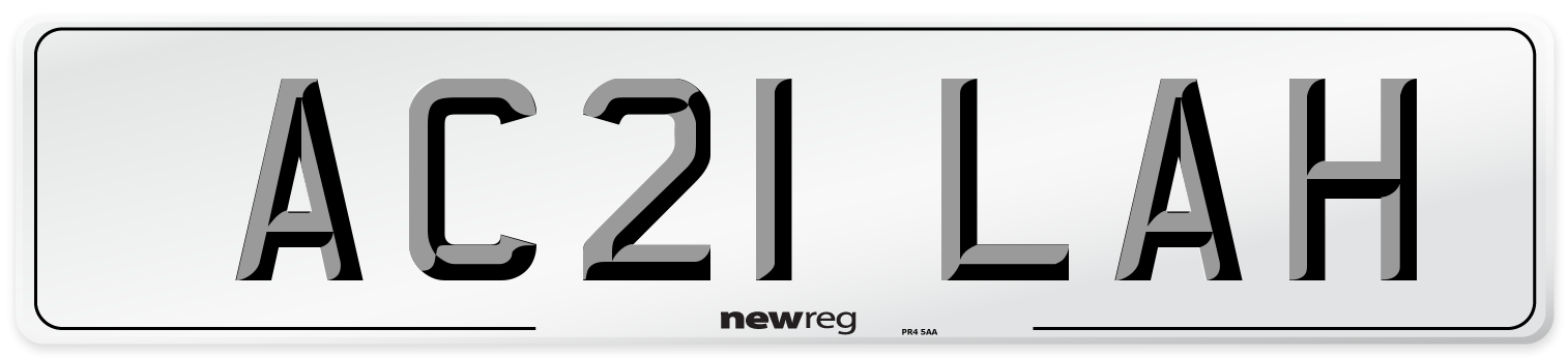 AC21 LAH Number Plate from New Reg